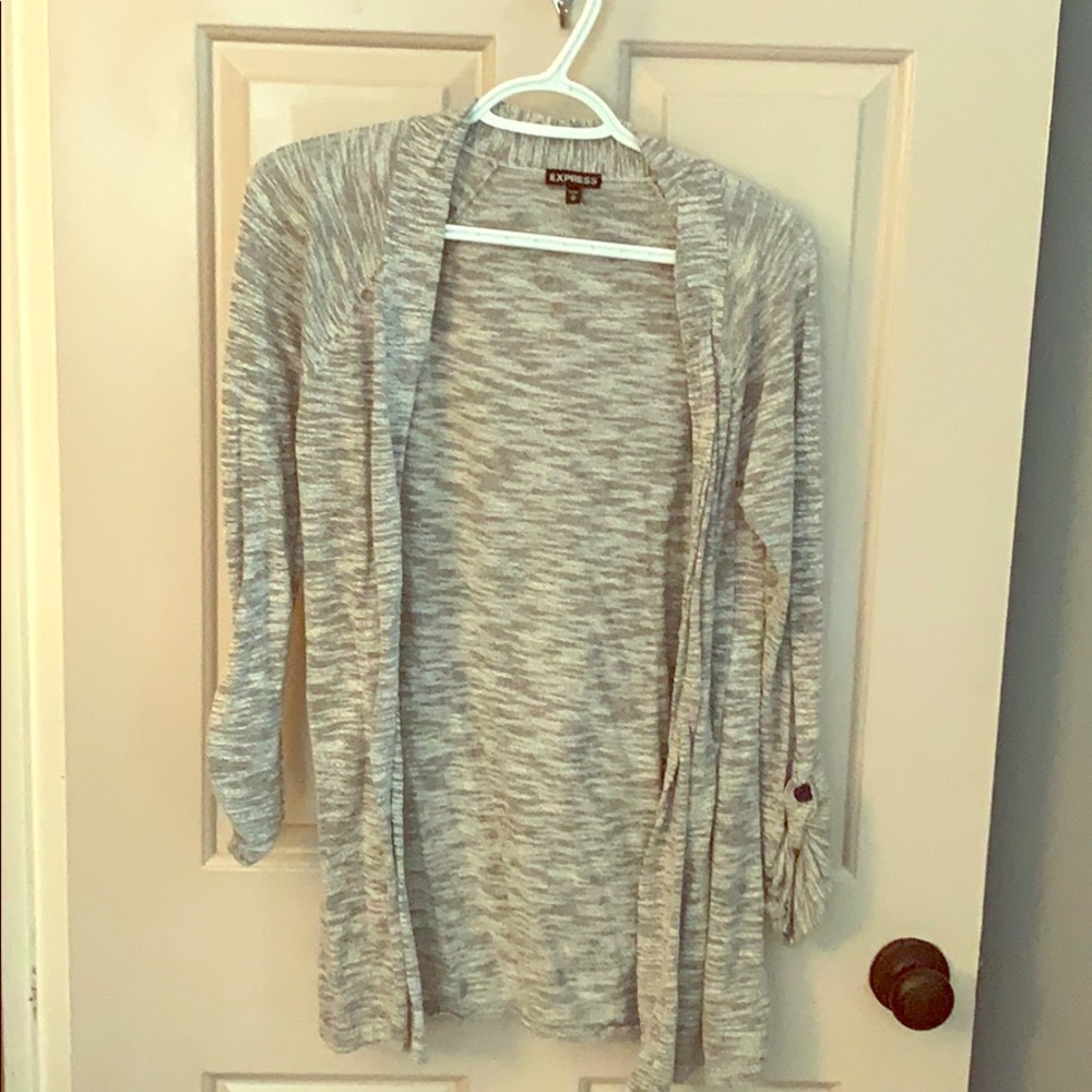 Express Lightweight Gray Cardigan